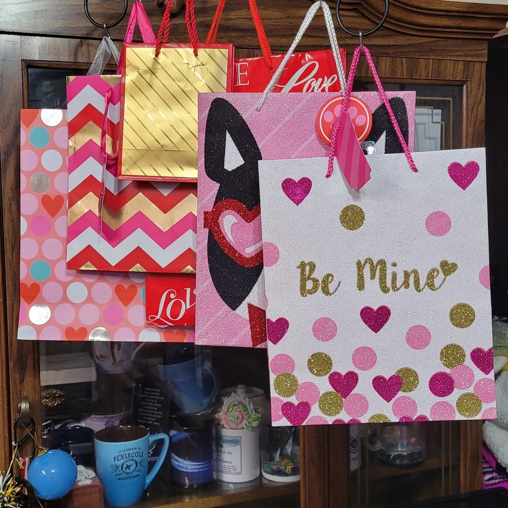 Mine Valentine's Gift Bag Collection - Pink, Gold, Red, Black